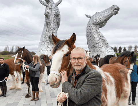 The Arrival of Andy Scott at the Scenic Rim Clydesdale Spectacular