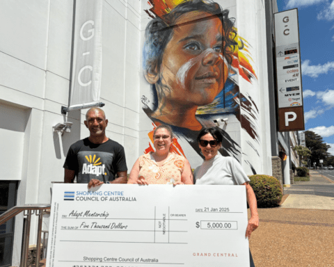 Grand Central presents cheque on behalf of SCCA to Adapt Mentorship