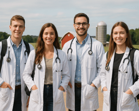 Medical students in rural area