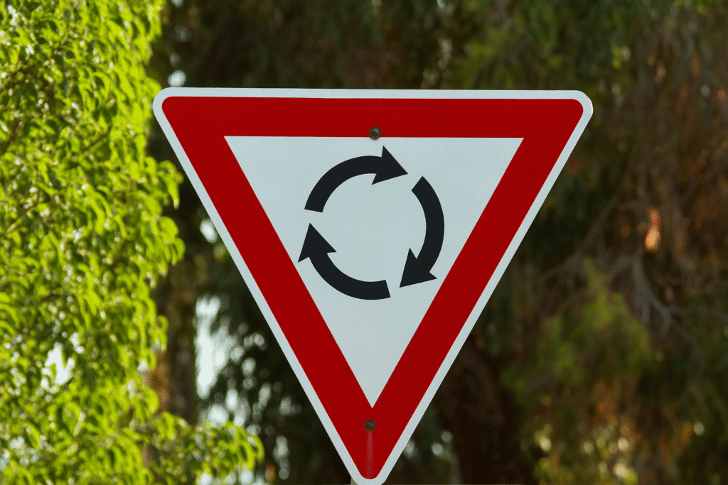 A Roundabout sign